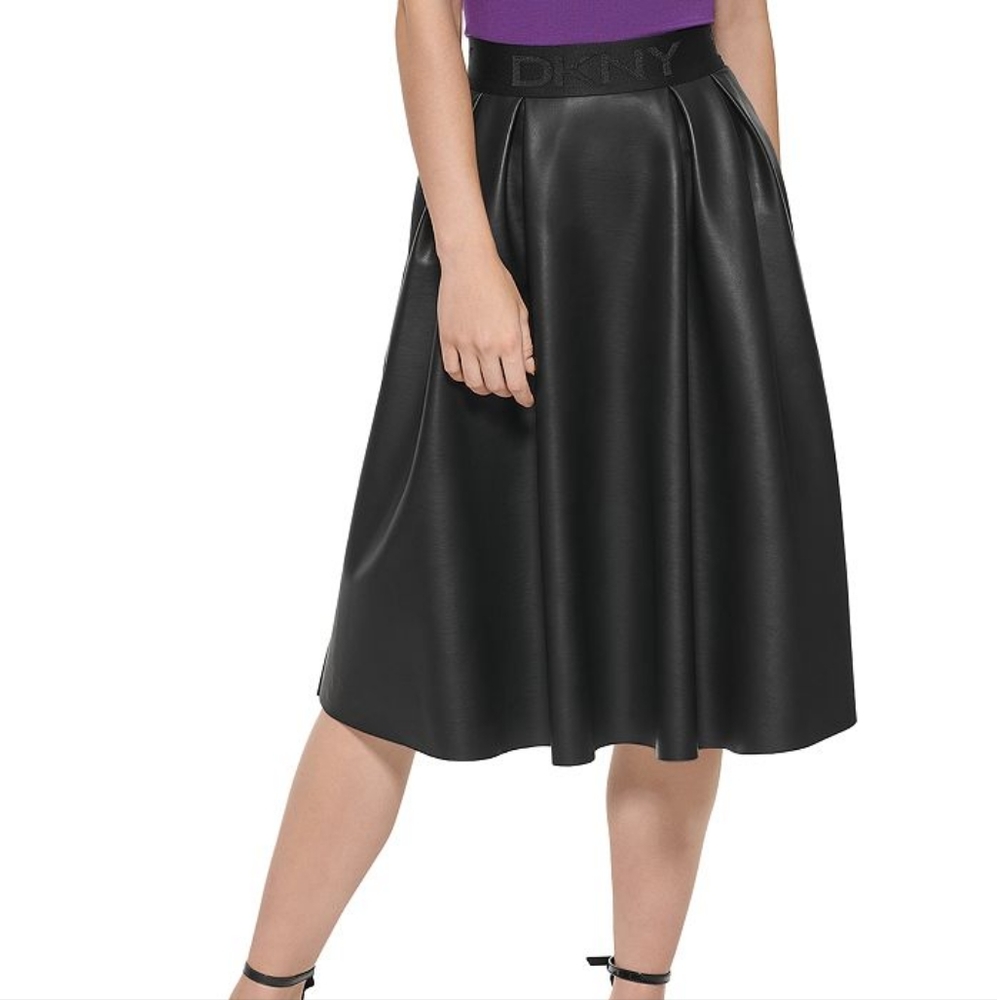 DKNY faux Leather skirt